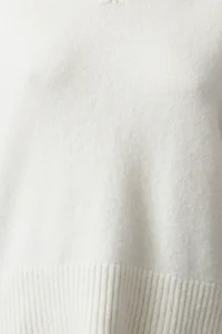 TRENDYOLMİLLA Ecru Woolly Wide Pattern Polo Shirt Collar Basic Knitwear Sweater - Image 4