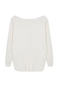 TRENDYOLMİLLA Stone Woolly Boat Neck Basic Knitwear Sweater - Image 7