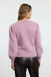 TRENDYOLMİLLA PINK Hairy Flower embroidered Knitwear Sweater - Image 5