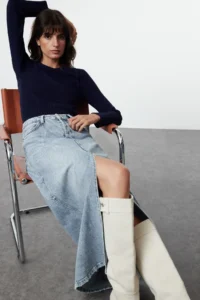 TRENDYOLMİLLA NAVY BLUE Basic 2 Sets Knitwear Sweater - Image 2