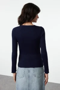 TRENDYOLMİLLA NAVY BLUE Basic 2 Sets Knitwear Sweater - Image 5