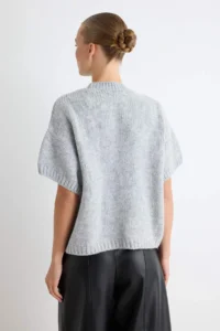 TRENDYOLMİLLA Gray Wide Pattern Soft textured Knitwear Sweater - Image 5