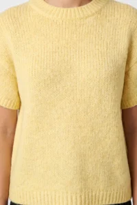 TRENDYOLMİLLA Yellow Wide Pattern Soft textured Knitwear Sweater - Image 3