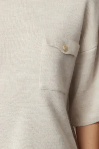 TRENDYOLMİLLA Beige Pocket Detail Knitwear Sweater - Image 3