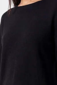 TRENDYOLMİLLA Black Cotton Thin Knitwear Sweater - Image 4