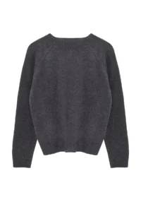 TRENDYOLMİLLA Anthracite Soft textured Button Detailed Knitwear Sweater - Image 7