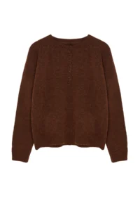TRENDYOLMİLLA Brown Soft textured Button Detailed Knitwear Sweater - Image 6