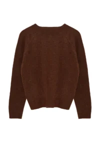 TRENDYOLMİLLA Brown Soft textured Button Detailed Knitwear Sweater - Image 7
