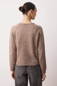 TRENDYOLMİLLA Mink Soft textured Button Detailed Knitwear Sweater - Image 4