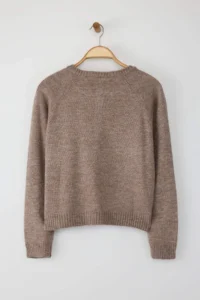 TRENDYOLMİLLA Mink Soft textured Button Detailed Knitwear Sweater - Image 7