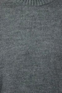 TRENDYOLMİLLA Anthracite Wide Pattern Soft textured Knitwear Sweater - Image 6
