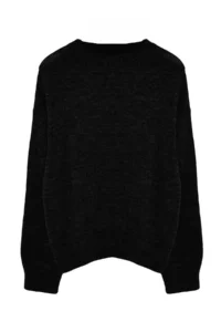 TRENDYOLMİLLA Black Wide Pattern Soft textured Knitwear Sweater - Image 8