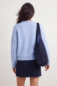 TRENDYOLMİLLA BLUE Wide Pattern Soft textured Knitwear Sweater - Image 3
