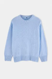TRENDYOLMİLLA BLUE Wide Pattern Soft textured Knitwear Sweater - Image 4