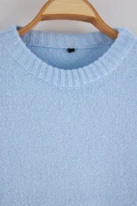 TRENDYOLMİLLA BLUE Wide Pattern Soft textured Knitwear Sweater - Image 5