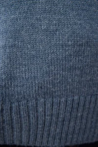 TRENDYOLMİLLA Indigo Wide Pattern Soft textured Knitwear Sweater - Image 3
