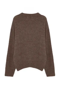 TRENDYOLMİLLA Mink Wide Pattern Soft Textured Knitwear Sweater - Image 8