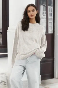 TRENDYOLMİLLA Stone Wide Pattern Soft textured Knitwear Sweater - Image 3
