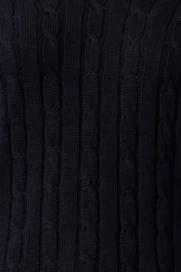 TRENDYOLMİLLA NAVY BLUE Basic Cotton V-neck Knitwear Sweater - Image 4