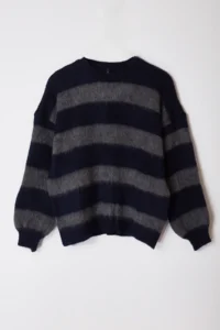 TRENDYOLMİLLA NAVY BLUE Soft textured Wide Pattern Knitwear Sweater - Image 6