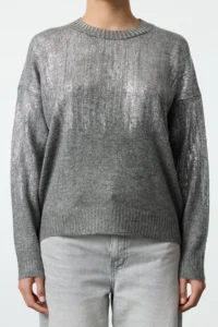 TRENDYOLMİLLA Anthracite Soft textured Wide Pattern Basic Knitwear Sweater - Image 8