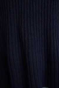 TRENDYOLMİLLA More Sustainable NAVY BLUE Wide Pattern peplum Detailed Cotton Knitwear Sweater - Image 4