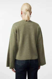 TRENDYOLMİLLA More Sustainable Khaki Basic Knitwear Sweater - Image 5