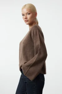 TRENDYOLMİLLA More Sustainable Mink Basic Knitwear Sweater - Image 6
