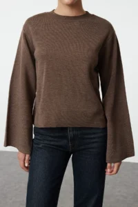 TRENDYOLMİLLA More Sustainable Mink Basic Knitwear Sweater - Image 8