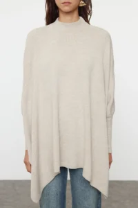 TRENDYOLMİLLA Stone Wide Pattern High Neck Knitwear Sweater - Image 4