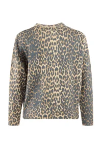 TRENDYOLMİLLA Black Leopard pattern Printed Soft textured Knitwear Sweater - Image 7