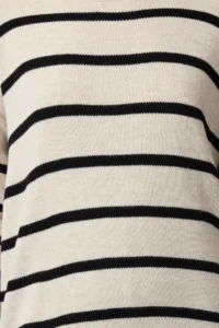 TRENDYOLMİLLA Stone Striped Wide Pattern LONG Length Knitwear Sweater - Image 3