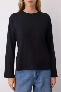 TRENDYOLMİLLA Black-Ecru-Brown 3 Sets Paket 100% Cotton Crew Neck Long Sleeve Oversized/Wide Cut Knitting T-Shirt - Image 10