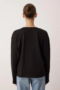 TRENDYOLMİLLA Black-Black 2 Sets Paket 100% single jersey Oversized/Wide Cut Knitting T-Shirt - Image 5