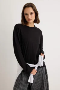 TRENDYOLMİLLA Black-WHITE 2 Sets Paket 100% single jersey Oversized/Wide Cut Knitting T-Shirt - Image 5