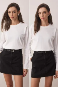TRENDYOLMİLLA WHITE-WHITE 2 Sets Paket 100% single jersey Oversized/Wide Cut Knitting T-Shirt - Image 9