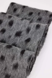 TRENDYOLMİLLA Gray Patterned Soft textured Knitwear Scarf - Image 2