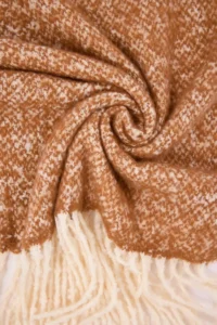 TRENDYOLMİLLA Caramel Brown Nopeli Women Scarf - Image 2