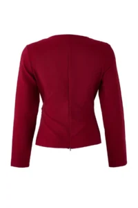 TRENDYOLMİLLA Burgundy Double breasted Hair Clip Detailed Weaving Blouse - Image 7
