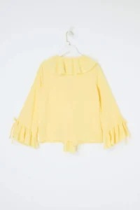TRENDYOLMİLLA Yellow Ruffle Detailed Weaving Blouse - Image 6