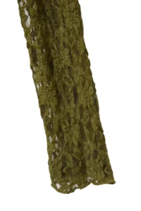 TRENDYOLMİLLA Special Collection Khaki Plain Asymmetric bodycon/Fitting Maxi Knitting Lace Dress - Image 2