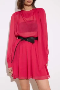 TRENDYOLMİLLA Fuchsia Arched Short / Mini  Weaving Dress - Image 3