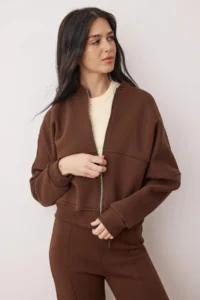 TRENDYOLMİLLA Dark Brown  Knitting Tracksuit - Image 2