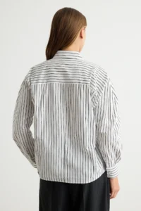 TRENDYOLMİLLA Black-WHITE Striped Shirt - Image 6