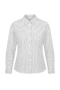 TRENDYOLMİLLA Black-WHITE Striped Shirt - Image 7