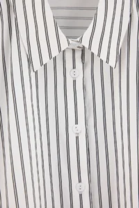 TRENDYOLMİLLA Black-WHITE Striped Shirt - Image 8