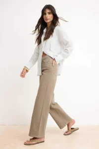 TRENDYOLMİLLA Mink High Waist Wide Leg comfort/Flexible Wide Leg jeans - Image 2