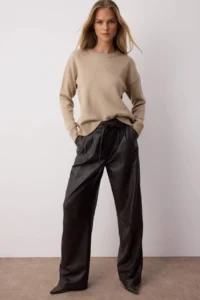 TRENDYOLMİLLA Mink Soft textured Stone embroidered Knitwear Sweater - Image 2