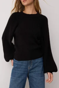 TRENDYOLMİLLA Black Back Cut Out/Window Detailed Knitwear Sweater - Image 3