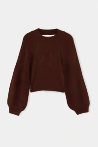 TRENDYOLMİLLA Brown Back Cut Out/Window Detailed Knitwear Sweater - Image 4